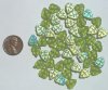 50 10mm Matte Green AB Leaf